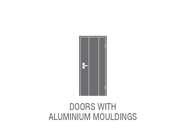Doors with Aluminium Mouldings